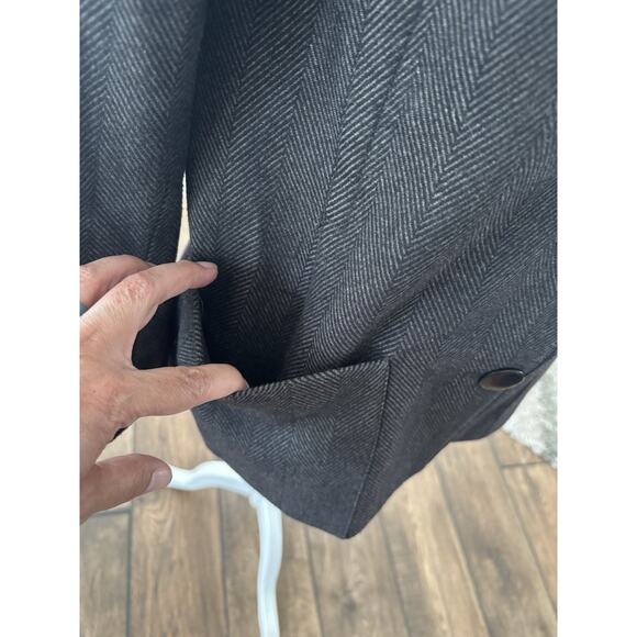 Sasson Women's Sz 6 Vintage Lined Herringbone Wool Blazer Old Money Suit Jacket - Picture 7 of 8